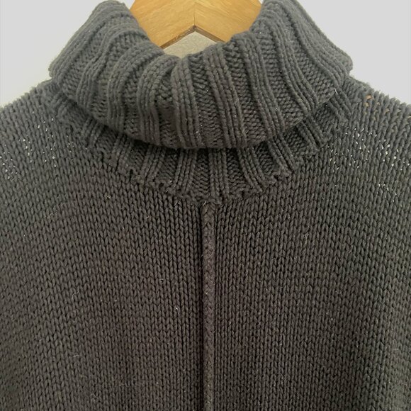 🖤 Black Knit Sweater Dress – Cotton and Cashmere Mini - S - Picture 7 of 10